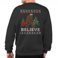 Christmas Sasquatch Santa Bigfoot Believe Yeti Xmas Sweatshirt Back Print