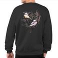 Cute Black Capped Chickadees In Branches Sweatshirt Back Print