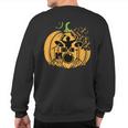 Drum-Mer Pumpkin Band Rock Music Lover Cool Musician Sweatshirt Back Print