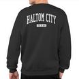 Haltom City Texas Tx Vintage Athletic Sports Sweatshirt Back Print