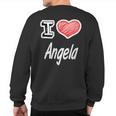 I Heart Angela Sweatshirt Back Print