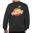 Just Peachy Summer Positive Motivational Inspirational Quote Sweatshirt Back Print