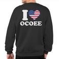 I Love Ocoee I Heart Ocoee Sweatshirt Back Print