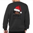 That Melanin Christmas Mrs Claus Santa Black Peeking Claus Sweatshirt Back Print