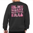 In My Merry Swiftmas Era Christmas Tree Snowflake Xmas Retro Sweatshirt Back Print