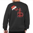 Michigan Plaid Christmas Santa Hat Holiday Matching Sweatshirt Back Print