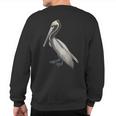 Pelican Cute Brown Pelican Sweatshirt Back Print