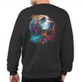 Retro Drawing Beagle Harrier Dog Sweatshirt Back Print