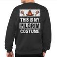 Retro Thanksgiving Pilgrim Costume Turkey Day Boys Sweatshirt Back Print