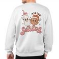 Tis The Season Retro Milk And Cookie Christmas Sweatshirt Back Print