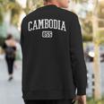 855 Country Area Code Cambodia Cambodian Pride Sweatshirt Back Print