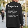 Angelica Definition Personalized Name Christmas Sweatshirt Back Print