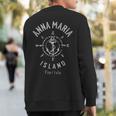 Anna Maria Island Souvenir Compass Rose Sweatshirt Back Print