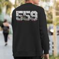 Area Code 559 Fresno California Sweatshirt Back Print