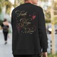 Bible Verse Faith Hope Love Sweatshirt Back Print