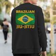 Bjj Brazilian Jiu Jitsu Distressed Flag Novelty Sweatshirt Back Print