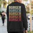 Borger Texas Borger Tx Retro Vintage Text Sweatshirt Back Print