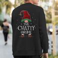 The Chatty Gnome Xmas Family Matching Plaid Christmas Gnomes Sweatshirt Back Print