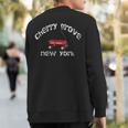 Cherry Grove Fire Island Red Wagon Queer Vacation Gay Ny Sweatshirt Back Print