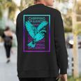 Chipping Sparrow Bird Vintage Retro Chipping Sparrow Sweatshirt Back Print