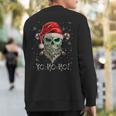 Cool Skull Beard Santa Pirate Christmas Jolly Roger Pajamas Sweatshirt Back Print