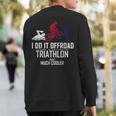 Cross-Triathlon Swim Bike Run Offroad Sweatshirt Back Print
