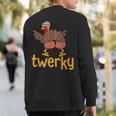 Thanksgiving Turkey Twerky Family Matching Youth Sweatshirt Back Print
