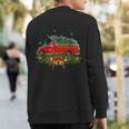 Xmas Lighting Tree Santa Ugly Fire Truck Christmas Sweatshirt Back Print