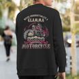 Glamma Biker Chick Never Underestimate Motorcycle Sweatshirt Back Print