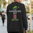 Hairdresser Elf Matching Family Group Christmas Party Sweatshirt Back Print