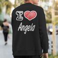 I Heart Angela Sweatshirt Back Print