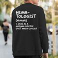 Hematologist Definition Doctor Hematology Sweatshirt Back Print