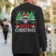 Holiday Xmas Animal Langur Lover Family Merry Christmas Sweatshirt Back Print