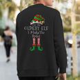 I'm The Oldest Elf Family Matching Christmas Holiday Sweatshirt Back Print
