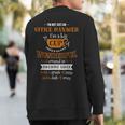 Inked Office Manager Big Cup Of Awesome Sassy Classy Crazy Sweatshirt Back Print