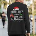 Most Likely To Play Video Games On Christmas Gamer Lovers Sweatshirt Back Print