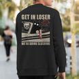 Get In Loser We're Going Slashing Cat Murderous Sweatshirt Back Print