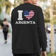 I Love Argenta I Heart Argenta Sweatshirt Back Print