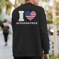 I Love Autaugaville I Heart Autaugaville Sweatshirt Back Print