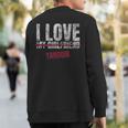 I Love Yangqin Musical Instrument Music Musical Sweatshirt Back Print