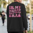 In My Merry Swiftmas Era Christmas Tree Snowflake Xmas Retro Sweatshirt Back Print