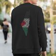 Palestine Free Palestine In Arabic Free Gaza Palestine Flag Sweatshirt Back Print