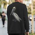 Pelican Cute Brown Pelican Sweatshirt Back Print
