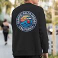 Rancho Palos Verdes California Ca Vintage Nautical Waves Des Sweatshirt Back Print