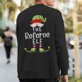 Referee Elf Group Christmas Pajama Party Sweatshirt Back Print