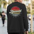 Retro Abernant Home State Cool 70S Style Sunset Sweatshirt Back Print