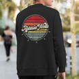 Retro Artesia Wells Home State Cool 70S Style Sunset Sweatshirt Back Print