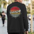 Retro Cockrell Hill Home State Cool 70S Style Sunset Sweatshirt Back Print