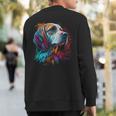 Retro Drawing Beagle Harrier Dog Sweatshirt Back Print