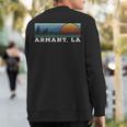 Retro Sunset Stripes Armant Louisiana Sweatshirt Back Print